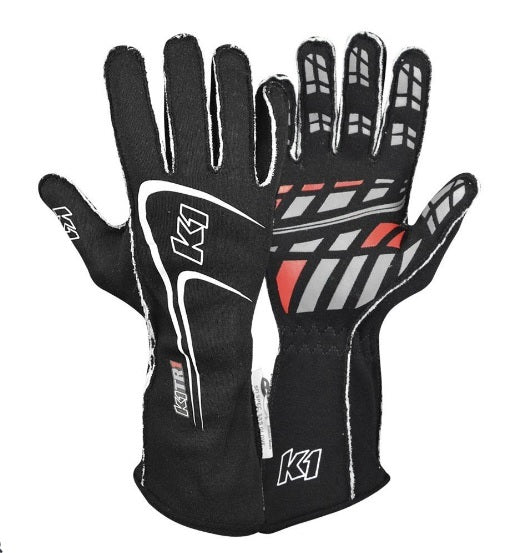 Glove Track1 Black Large SFI 5