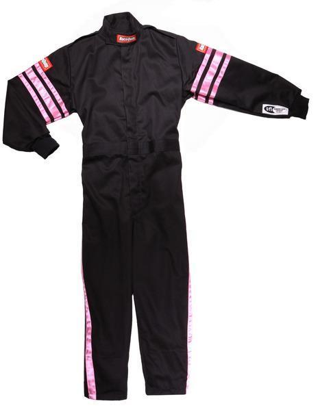 Black Suit Single Layer Kids Small Pink Trim